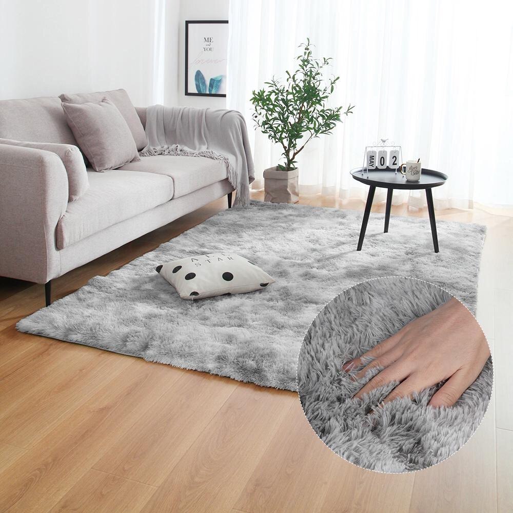 Fluffy carpet - Light grey and GREY_0