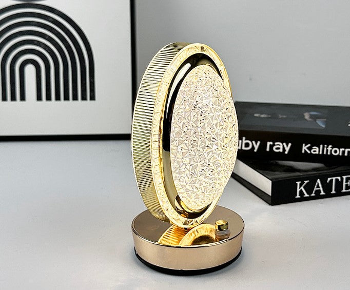 Crystal Rechargeable Table Desk Lamp - Oval_0