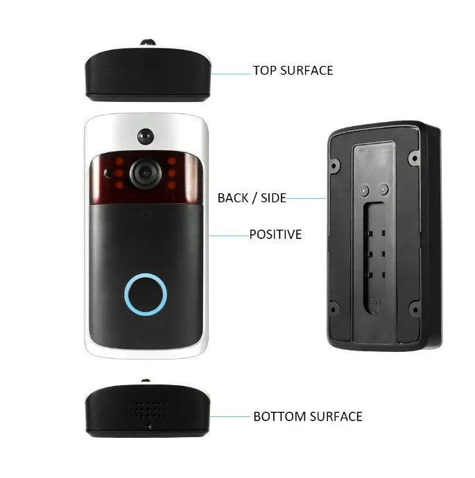 Smart Wireless WiFi Security DoorBell Remote Home Monitoring - Grey_1